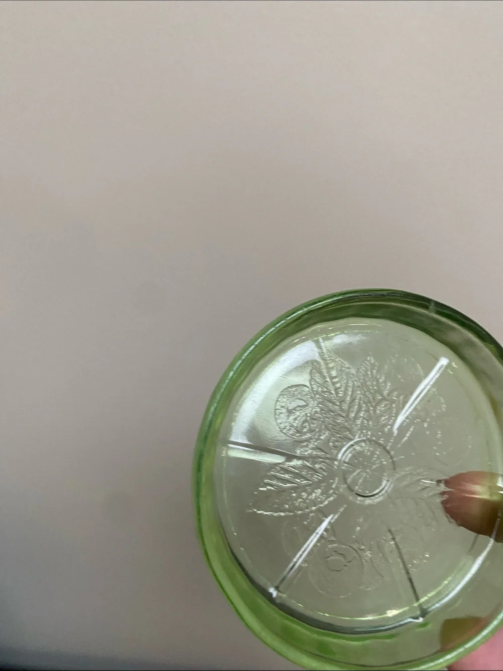 Uranium Green Glass Trinket Dish - Home Accents
